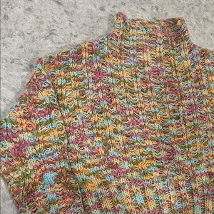 Sadie & Sage Multicolor Cowl Neck Sweater